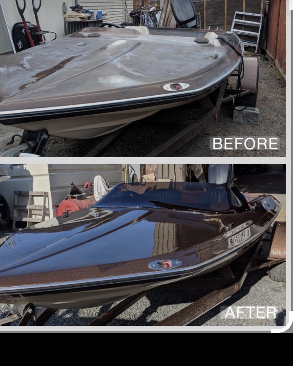 Boat Repair & Restoration before and after