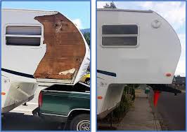 Wood Rot & Fiberglass Repair before and after